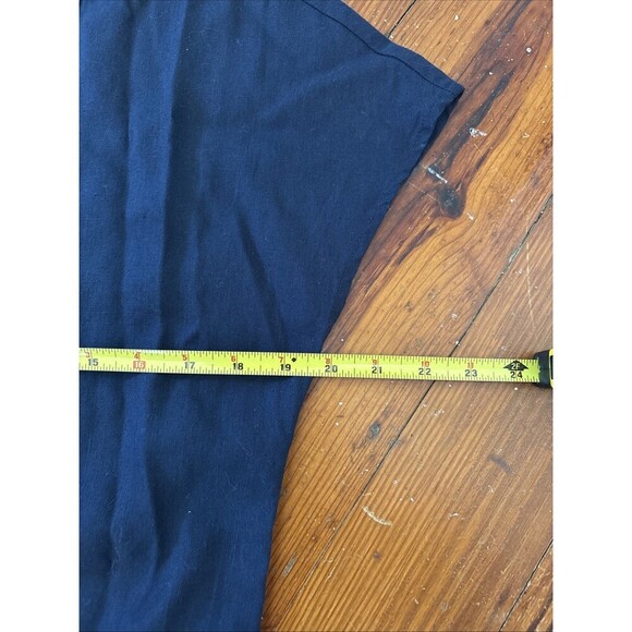 J.Crew Linen Blend V-Neck Relaxed Jumpsuit Playsuit Preppy Navy Blue size Small - Picture 3 of 6